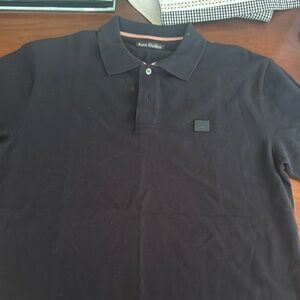 Acne Black Polo Shirt for Men great condition xl